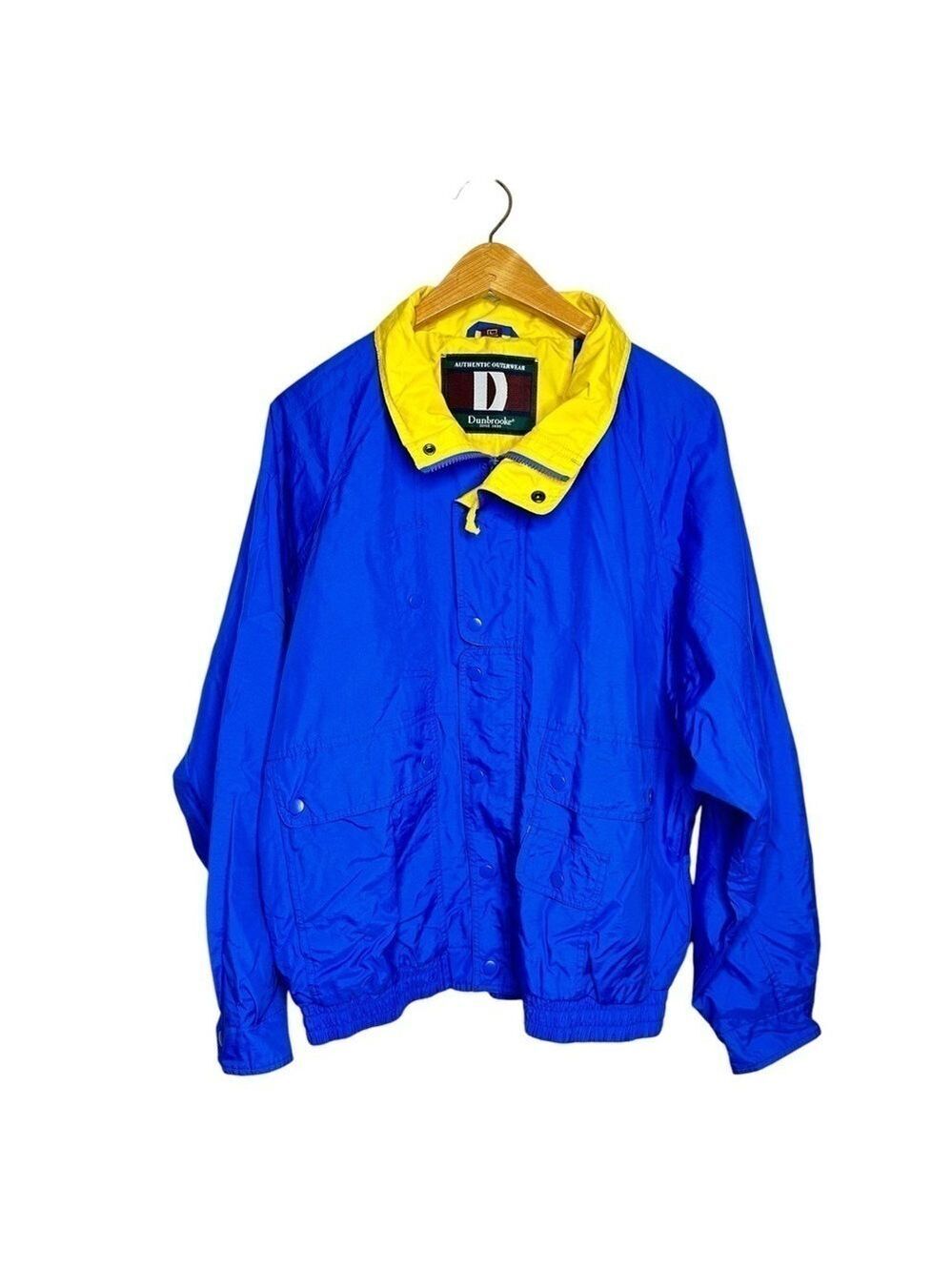 Dunbrooke  Vintage Authentic Outerwear Blue Yellow Light Jacket Mens Size L
